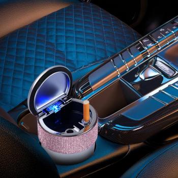 Champ Auto Aschenbecher mit LED mit Glitzer